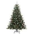 vidaXL Umelý vianočný stromček Zelená 240 cm PVC, kov a plast