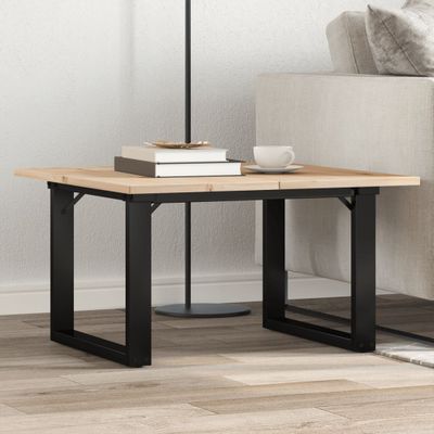 vidaXL Konferenčný stolík v tvare O 60x60x40 cm borovica a oceľ