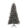 vidaXL Umelý vianočný stromček Zelená 240 cm PVC, plast a oceľ