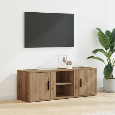 vidaXL TV skrinka Remeselný dub 100 x 31,5 x 35 cm Kompozitné drevo