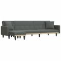 vidaXL Pohovka v tvare L tmavosivá 275x140x70 cm látka