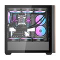 Počítačová skriňa Darkflash DS900WS (čierna) + 4 ventilátory