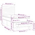 vidaXL Posteľný rám boxsping s matracom bledosivý 80x200 cm zamat
