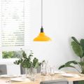VidaXL Závesná lampa výškovo nastaviteľná E27 lesk žltá Ø 31 cm kov
