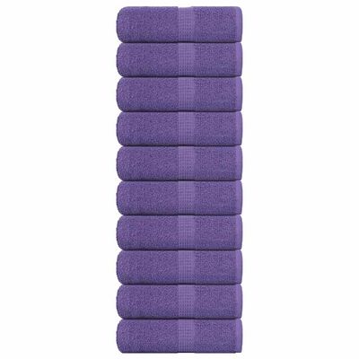 vidaXL Uteráky pre hostí FROGN 10 ks fialové 30x50 cm 360 g/m²