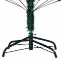vidaXL Osvetlený umelý vianočný stromček s guľami, zelený 120 cm, PVC