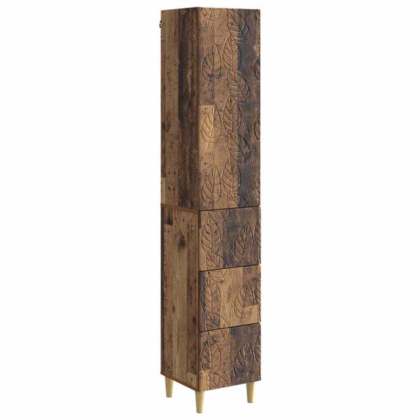 vidaXL Sada skríň 2 pcs Staré drevo 33 x 34,5 x 90 cm Kompozitné drevo