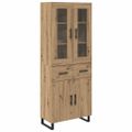 vidaXL Highboard 2 ks Remeselný dub 69,5 x 34 x 180 cm