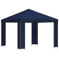 vidaXL Altánok 3 x 3 m Modrá Polyester a oceľ 190 gsm