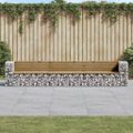 vidaXL Záhradná lavica gabiónový dizajn 347x71x65,5cm impreg. borovica