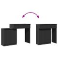 vidaXL Toaletný stolík s LED čierny 115x37x110,5 cm