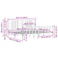 vidaXL Posteľný rám s čelom medovo-hnedý 200x200 cm masívne drevo
