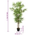 vidaXL Umelý bambusový strom 828 listov 150 cm zelený