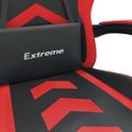 vidaXL Otočná herná stolička s podnožkou čierna a červená umelá koža