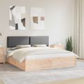 vidaXL Rám postele s čalúneným čelom Tmavo šedá 180 x 200 cm