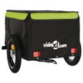 vidaXL Vozík za bicykel, čierno zelený 30 kg, železo