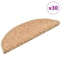 vidaXL Schodové rohože 30 ks 56x17x3 cm zlaté polkruhové