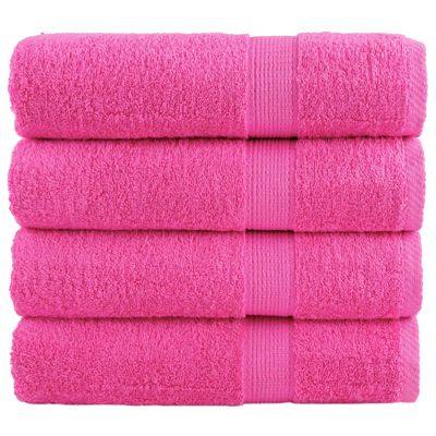 vidaXL Prémiové utierky na ruky SOLUND 4 ks ružové 50x100 cm 600 g/m²