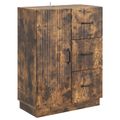 vidaXL Servírovacia skriňa so zásuvkou Dymový dub 66 x 34,5 x 87 cm