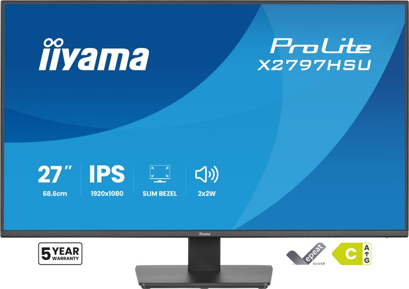iiyama ProLite/X2797HSU-B1/27''/IPS/FHD/120Hz/4ms/Čierna/5R