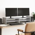 vidaXL Stojan na monitor sivý dub sonoma 100x27x20 cm kompozitné drevo