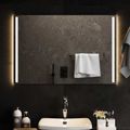 vidaXL Zrkadlo do kúpeľne s LED Priehľadná 90 x 60 cm tvrdené sklo