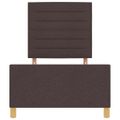 vidaXL Rám postele s čelnou doskou Tmavo hnedá 80 x 200 cm látka