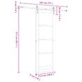 vidaXL Posuvné dvere ORKDAL 73,5 x 211 cm Borovicový masív