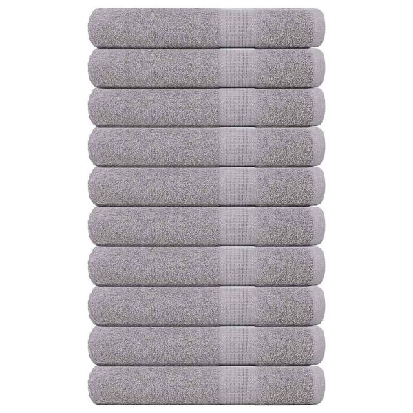 vidaXL Uteráky FROGN 10 ks sivé 100x200 cm 360 g/m²