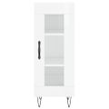 vidaXL Komoda lesklá biela 34,5x34x90 cm spracované drevo