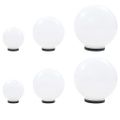 vidaXL Sada LED lámp v tvare gule 6 ks 20/30/40 cm PMMA