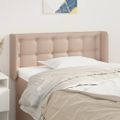 vidaXL Čelo postele so záhybmi kapučínové 93x16x78/88 cm umelá koža