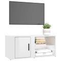 vidaXL TV skrinky 2 ks lesklé biele 80x31,5x36cm spracované drevo