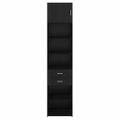 vidaXL Highboard Čierny dub 50 x 42,5 x 225 cm Kompozitné drevo