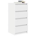 vidaXL Komoda biela 37,5x35x76 cm spracované drevo