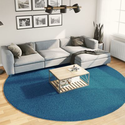 vidaXL Koberec OVIEDO krátky vlas tyrkysový Ø 280 cm