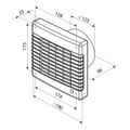 Ventilátor VENTS 125 MATL s automatickými žalúziami