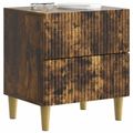 vidaXL Nočný stolík Dymový dub 62 x 34,5 x 47,5 cm Kompozitné drevo
