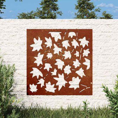 vidaXL Záhradná dekorácia 55x55cm kortenová oceľ dizajn listu