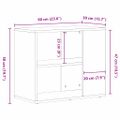 vidaXL Servírovacia skriňa Čierny dub 60 x 30 x 50 cm Kompozitné drevo