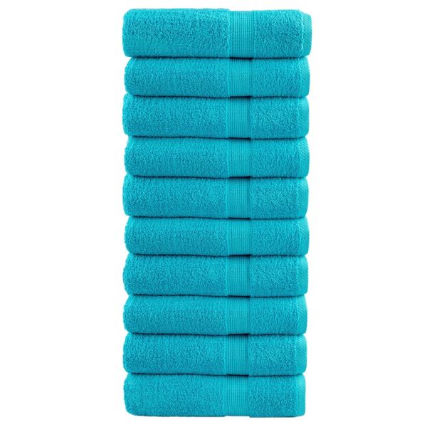 vidaXL Prémiové osušky SOLUND 10ks tyrksyové 70x140 cm 600 g/m2