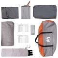 vidaXL Stan chata Šedá a oranžová 480 x 273 x 205 cm Polyester a oceľ