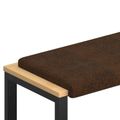 vidaXL Vankúš na lavičku Umelý semišový materiál Hnedá Hĺbka 35 cm