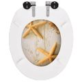 vidaXL WC sedadlo s pomalým sklápaním MDF dizajn hviezdice