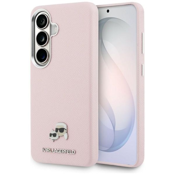 Puzdro Karl Lagerfeld Saffiano KC Metal Logo MagSafe pre Samsung Galaxy S26 ružové