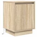vidaXL nočná skrinka s LED osvetlením dub sonoma 38x34x50 cm