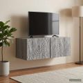 vidaXL Nástenná TV skrinka 98 x 31 cm Sivý Sonoma Kompozitné drevo