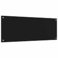 vidaXL Kuchynský obklad 2 ks Čierna 110 x 40 cm tvrdené sklo