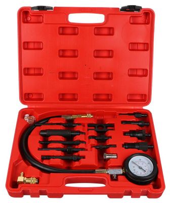 Sada na testovanie kompresie naftových motorov MECHANIC ENGINE TESTER 23, 0-70bar, 23ks SIXTOL