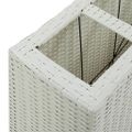 vidaXL Vyvýšený záhradný záhon a 4 nádoby 80x22x79 cm polyratan biely